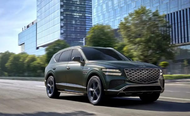 2.5T Engine + Dual Motors, 27-inch Panoramic Display: Official Images of the Genesis GV80 Hybrid